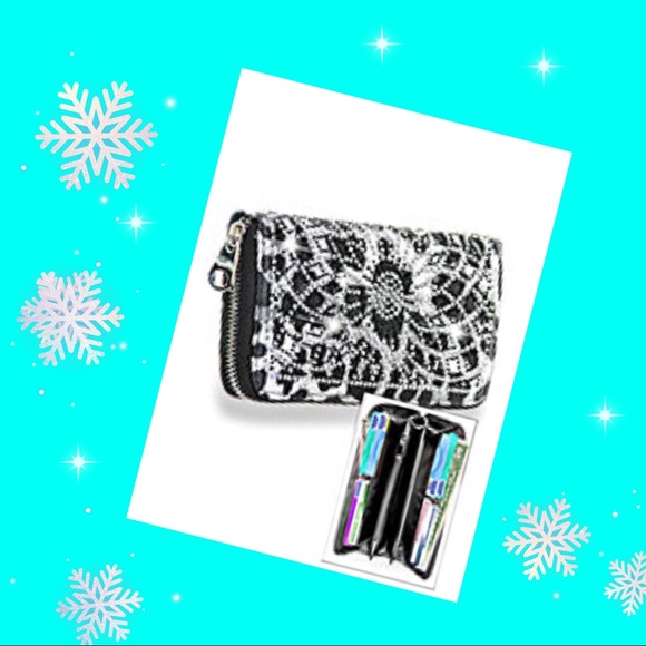 Rhinestone Animal Print Wallet - Picture 4 of 5